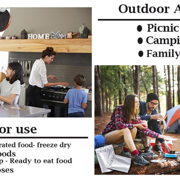 50pcs Mylar Bags 1 Gallon 10 Mil Thick w/ Oxygen Absorbers 500cc Food St… - Picture 10 of 14